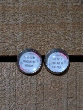 💟 Bad Word Handmade Stud Earrings
